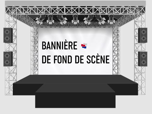 Banderole 10m*150 cm (Impression numérique sur Bâche Bache 450g/m2, Sans ourlets)